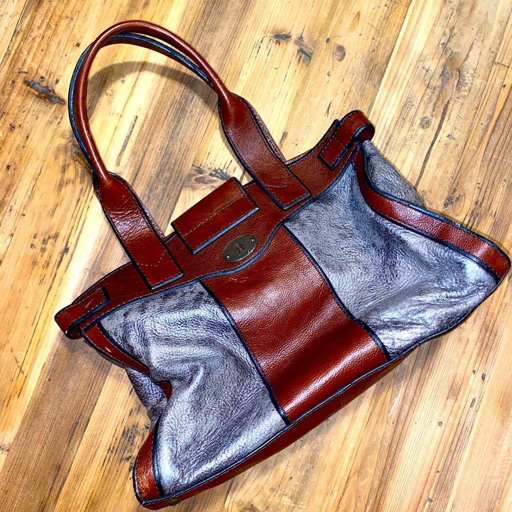 Fossil Vintage Revival Purse | Brown/Metallic Gray